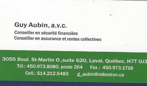 Guy Aubin, a.v.c à Laval